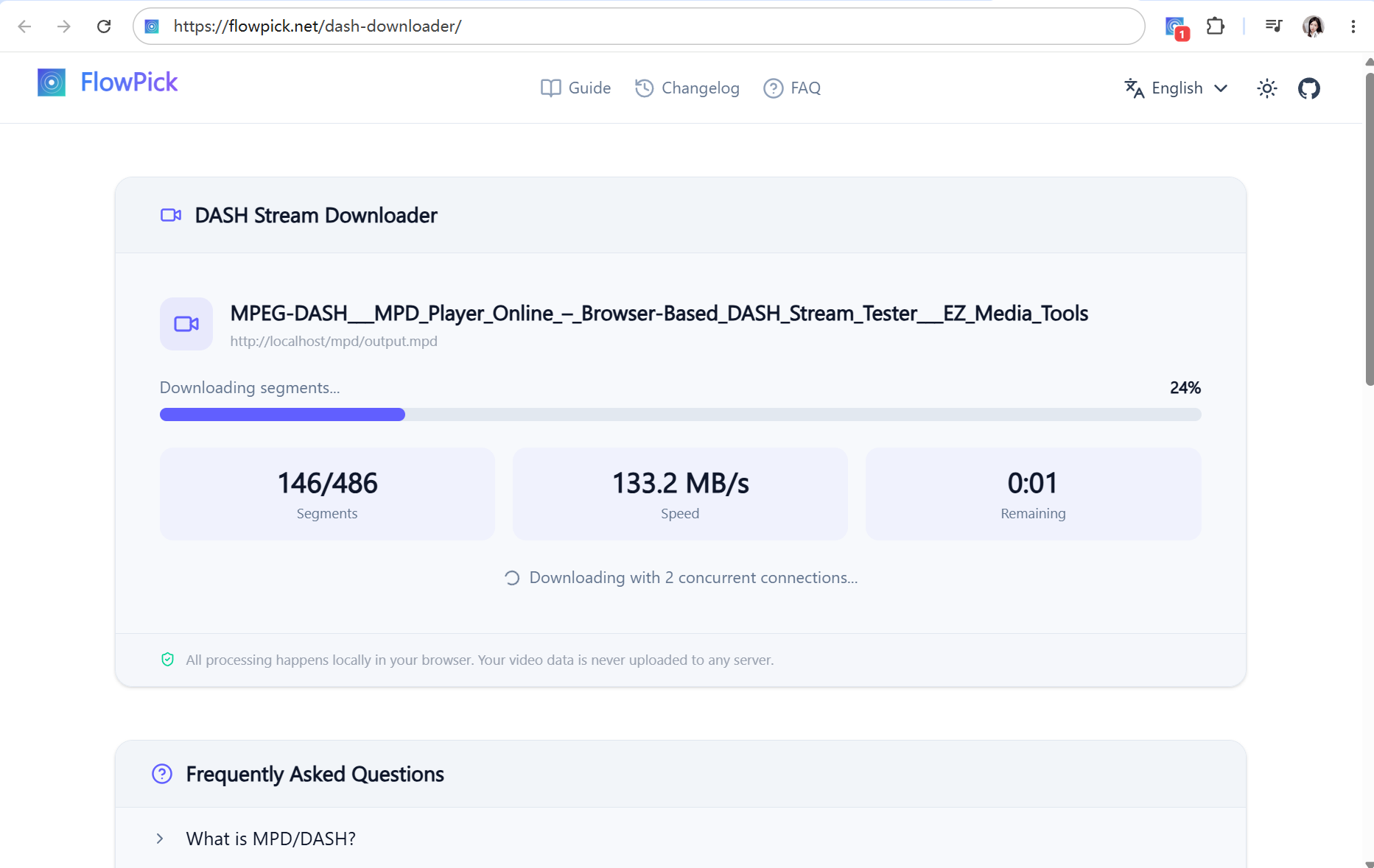 Online Tool — M3U8 Downloader Interface